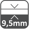 9,5 mm-es vastagság